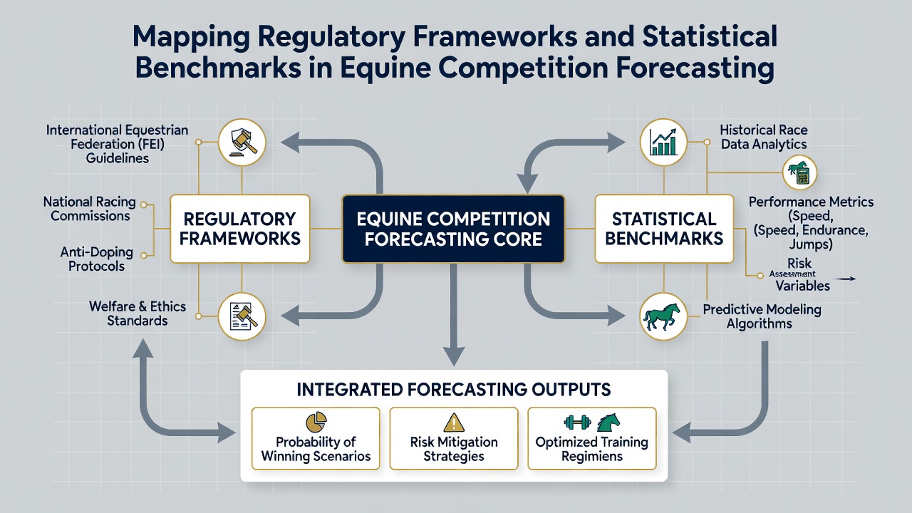 Statistical dashboards displaying benchmark calculations for equine forecasting models